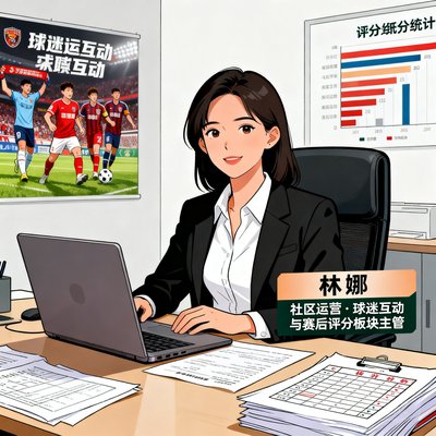 社区运营林娜，球迷互动与赛后评分板块主管